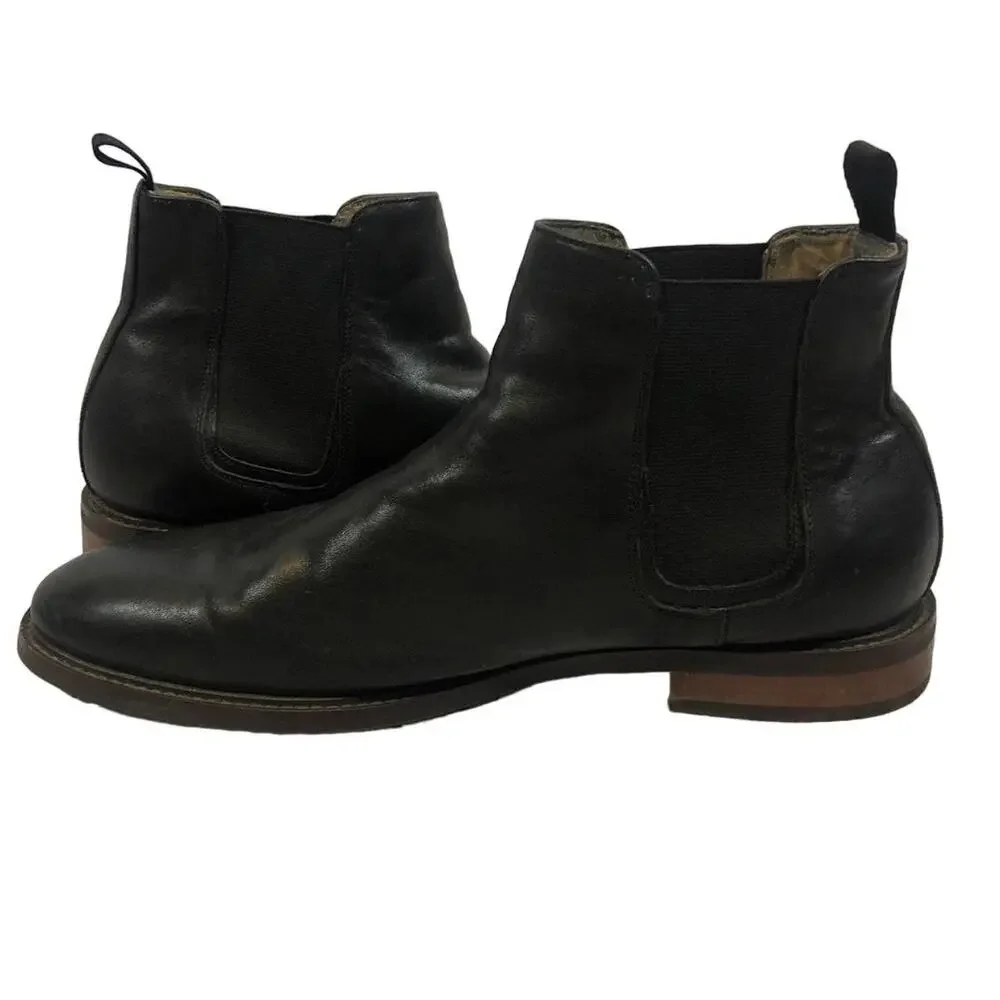 Aston Grey PAGLIAGA Chelsea boots in black size 11.5